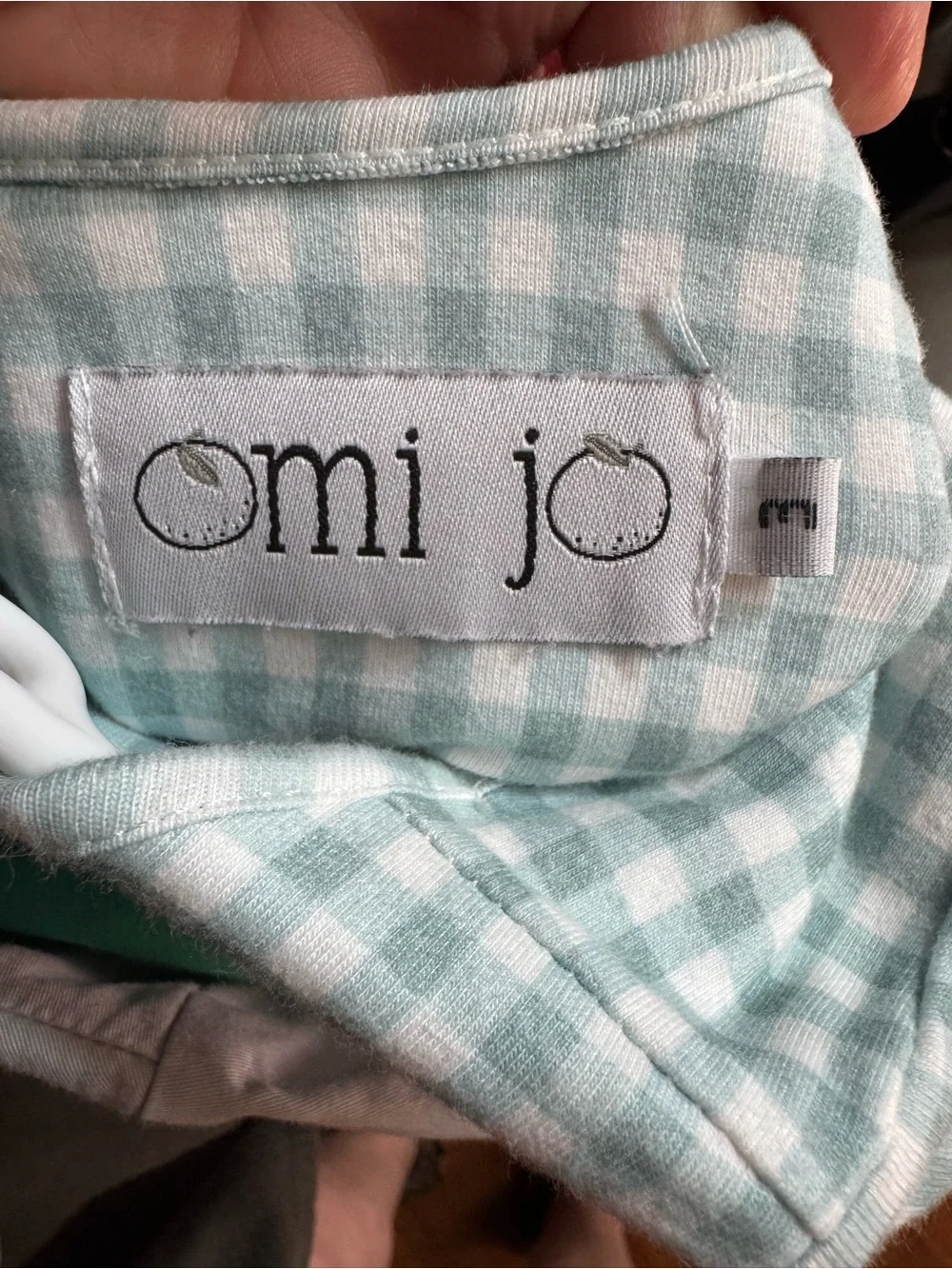 Omi Jo WDW 3T Twirl Green & White Checker Print Cap Eyelet Lace Trim Girl size